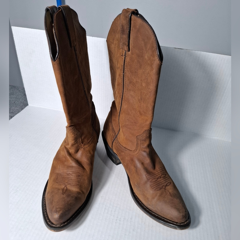 Durango Brown Leather Western Cowboy Boots